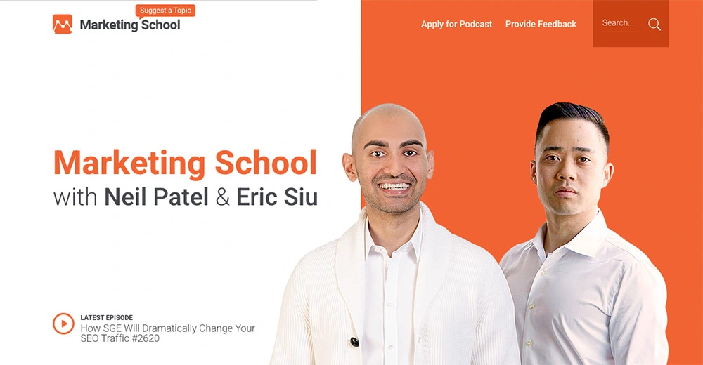 Neil patel landing page