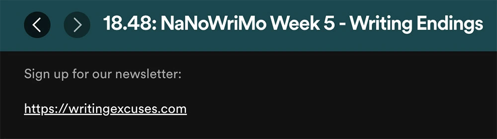 landing page link on podcasting platforms